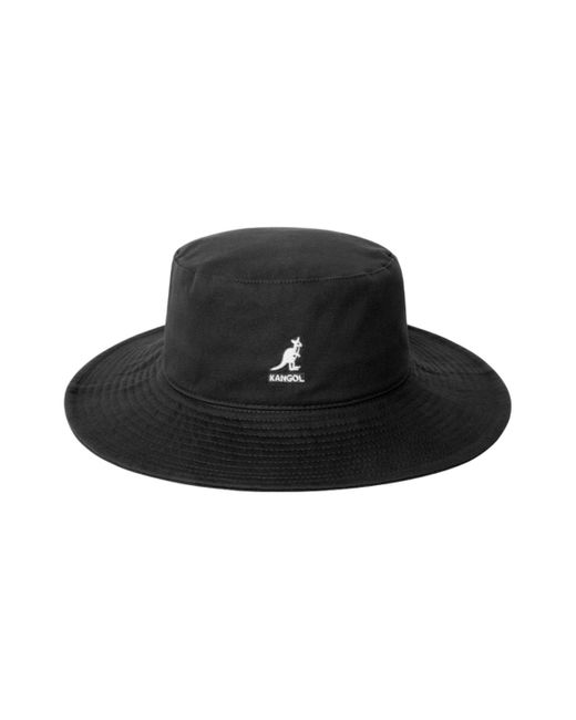 Kangol Black Washed Fisherman Hat Bucket Hat for men