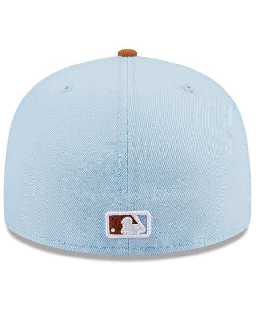 KTZ Blue /brown St. Louis Cardinals Spring Color Basic Two-tone 59fifty Fitted Hat for men