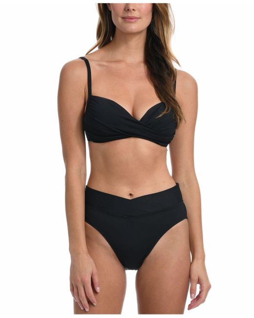 La Blanca Wrap Bikini Top & Highwaist Bottom in Black Lyst