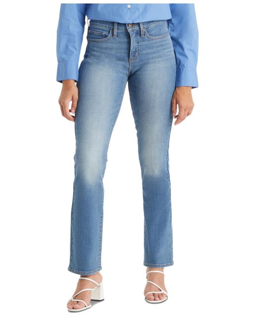 Levi's Blue 315 Shaping Mid Rise Lightweight Bootcut Jeans