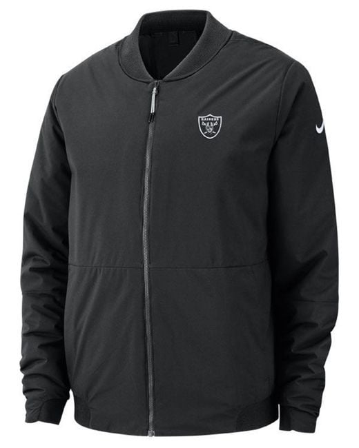 Nike Black Oakland Raiders Bomber Jacket for men
