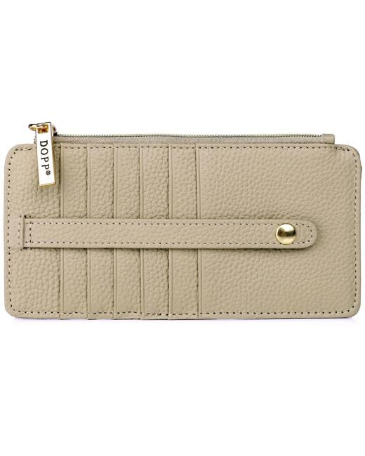 Dopp Mini Pik-me-up Thin Card Holder Wallet in Natural | Lyst