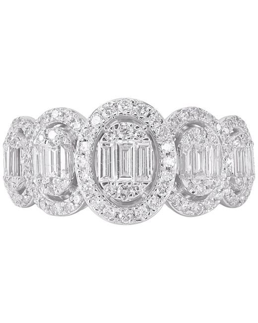 Macy's White Diamond Cluster Statement Ring (3/4 Ct. T.w.