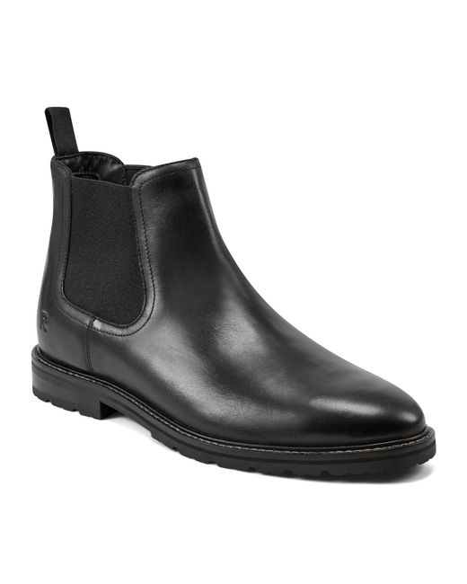 Rockport Black Cassius Pull-on Almond Toe Boots for men