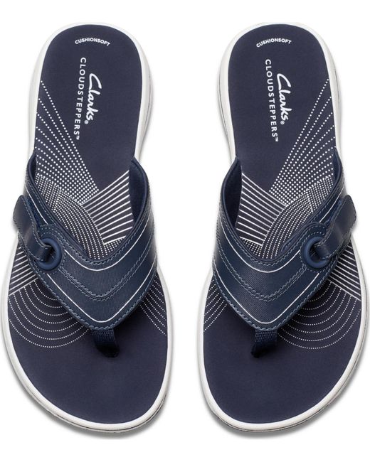Clarks Blue Cloudsteppers Breeze Reyna Sandals