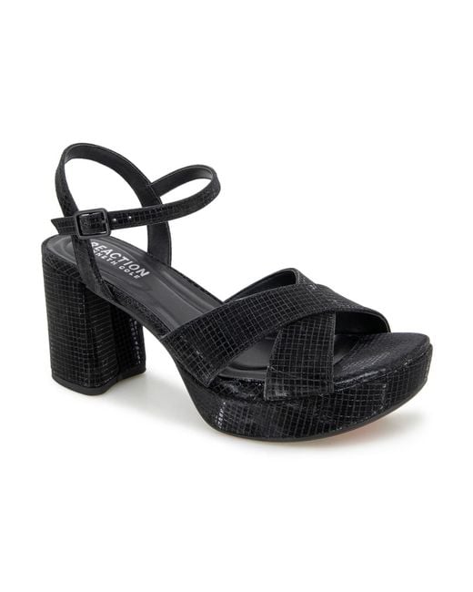 Kenneth Cole Black Reeva Platform Sandals