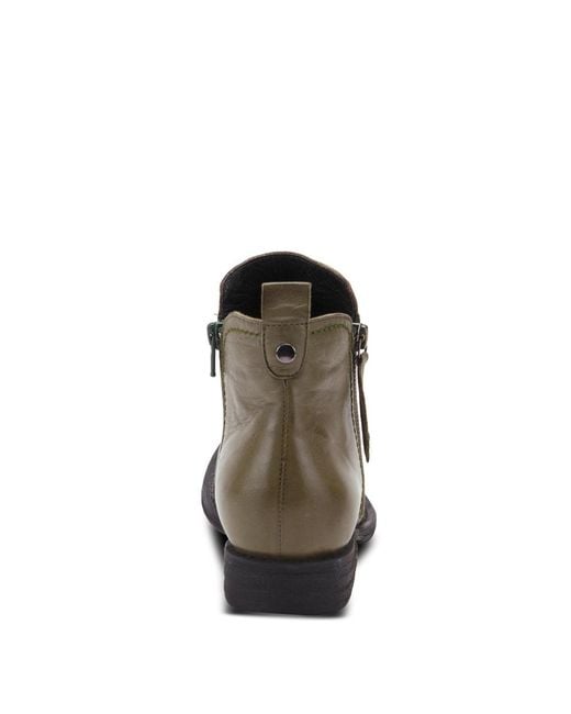 Spring Step Brown Oziel Leather Bootie