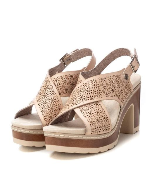Xti Natural Heeled Sandals By