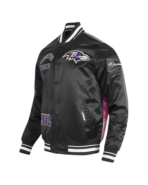Pro Standard Black Baltimore Ravens Sublimated Satin Full-snap Jacket for men