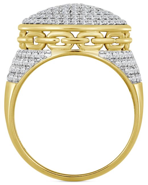 Av Diamonds Metallic Diamond Circle Cluster Ring (1-1/2 Ct. T for men