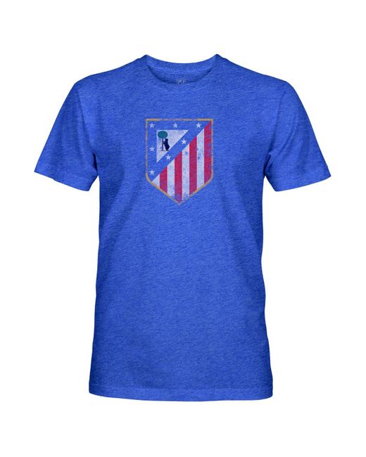 1863fc Blue Â Atletico De Madrid Vintage Tri-blend T-shirt for men