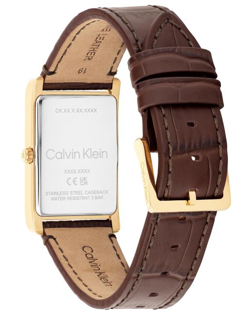 Calvin Klein Natural Dapper Leather Strap Watch for men
