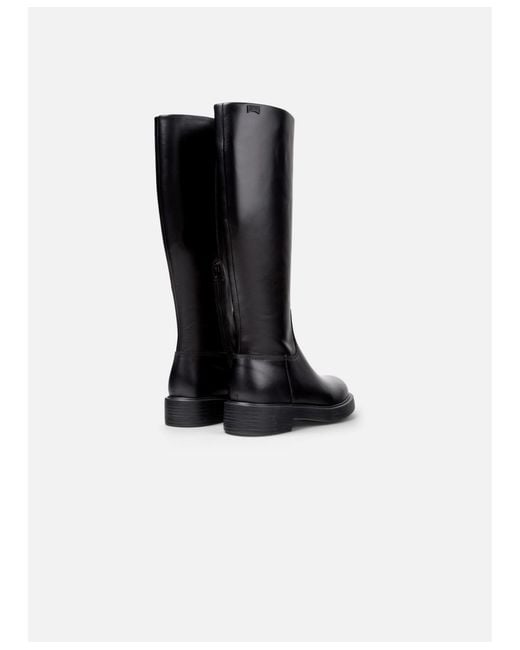Camper Black Dean Leather High Boot