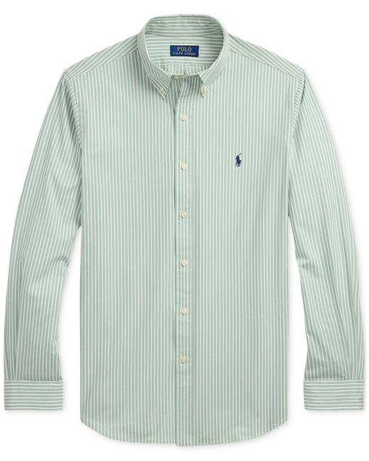 Polo Ralph Lauren Green Classic-fit Stretch Poplin Shirt for men