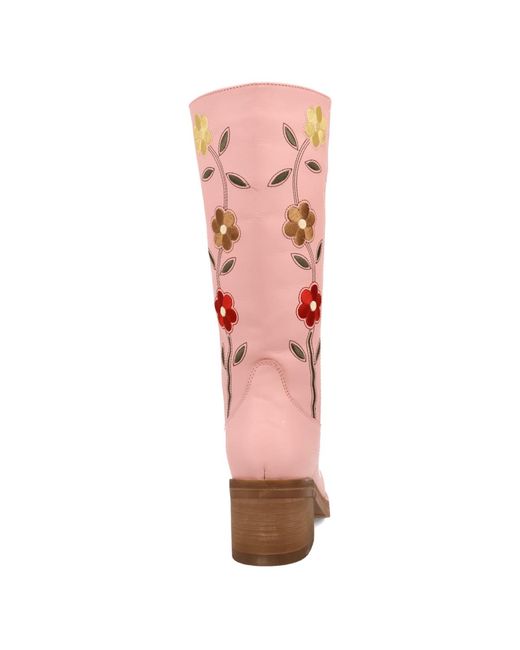 Dingo Pink Bloom Leather Boot