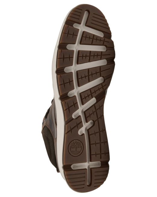 Timberland Brown Parker Street Leather High Top Casual Sneakers From Finish Line for men