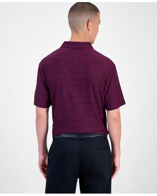 PGA TOUR Purple Textured Polo Shirt for men