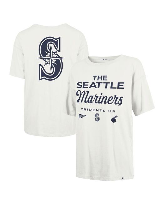 '47 White Seattle Mariners Show Off Boyfriend T-shirt