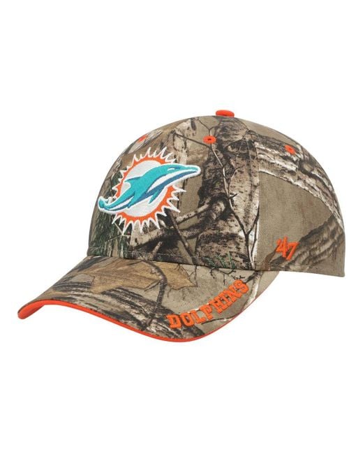 47 Brand Multicolor Realtree Camo Miami Dolphins Frost Mvp Adjustable Hat for men
