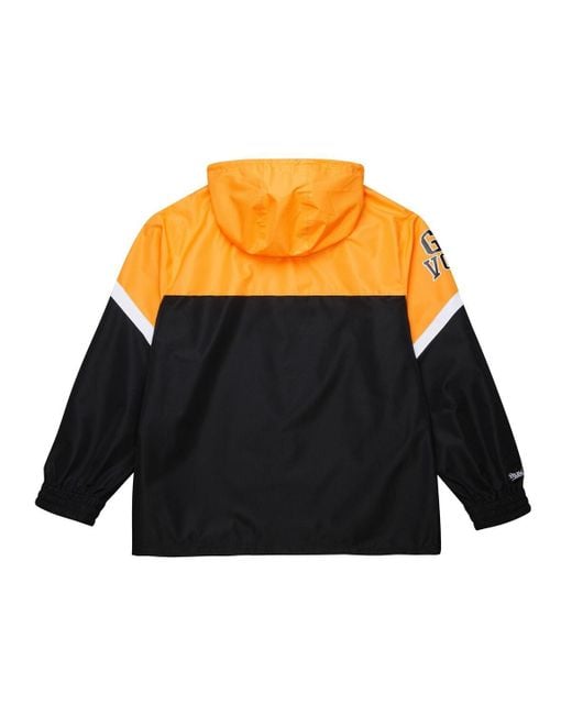 Mitchell & Ness Tennessee Orange/black Tennessee Volunteers Tie Breaker Logo Vintage Lightweight Anorak Half-zip Windbreaker for men