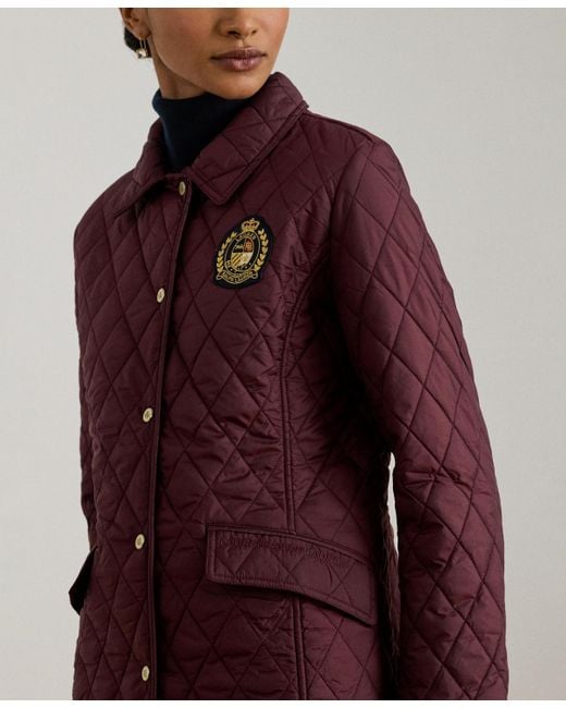 Ralph Lauren Brown Quilted Crest Jacket
