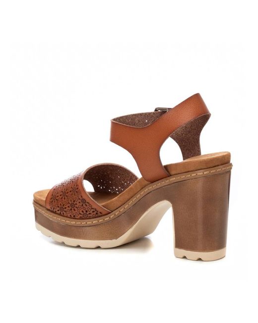 Xti Brown Heeled Sandals Refresh By