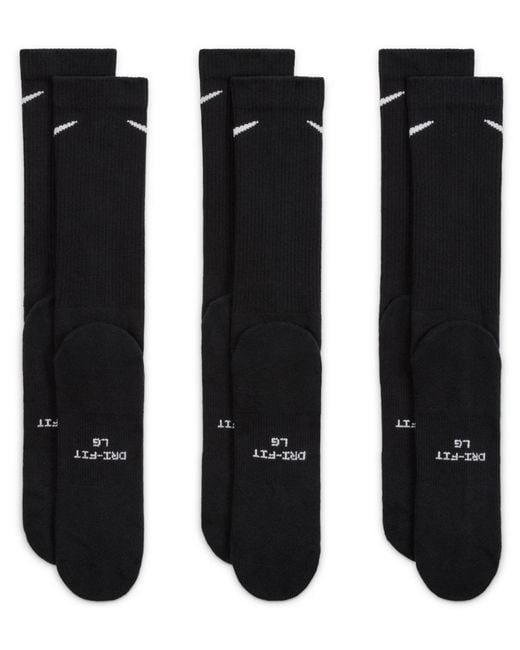 Nike Black Everyday Elevated Crew Socks for men