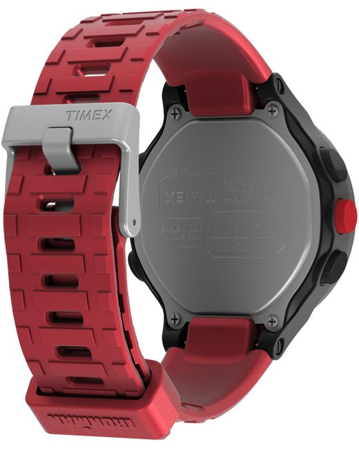 Timex Black Ironman T200 Quartz Digital Silicone Strap 42mm Round Watch