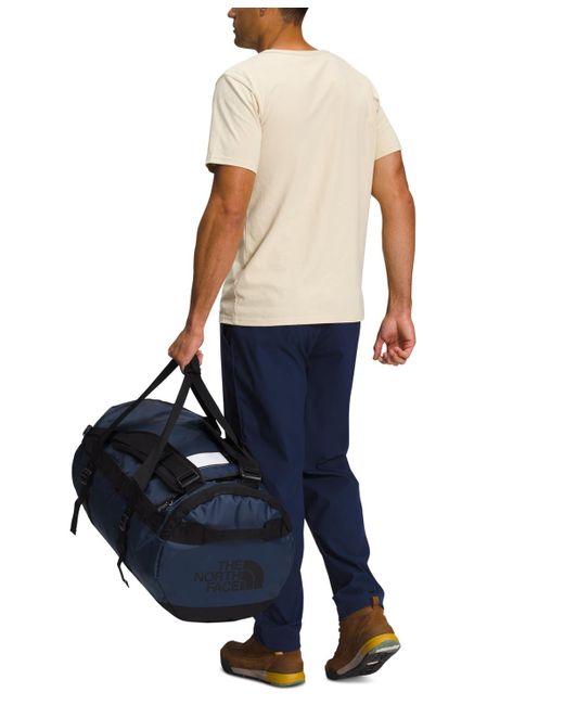 The North Face Blue Base Camp Logo Convertible Duffel Bag for men
