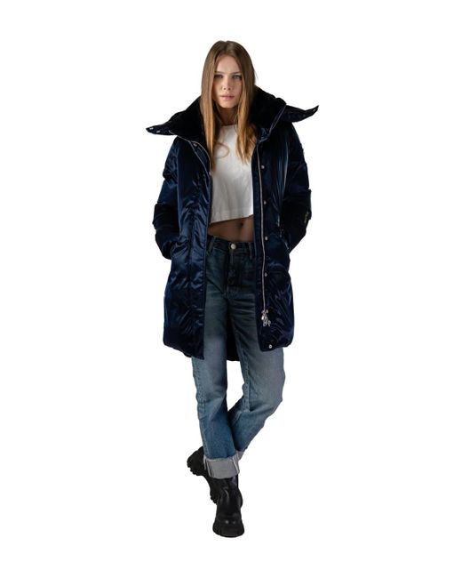Woodpecker Blue Penguin Non-quilted Coat