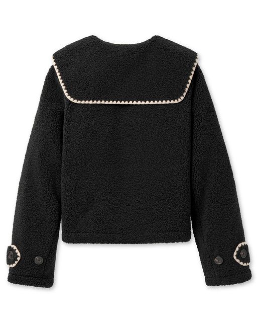 Ugg Black Nikia Relaxed-fit Collared Neck Jacket