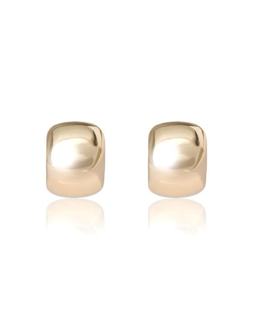 BCBGMAXAZRIA White Bold Square Hoop Earrings