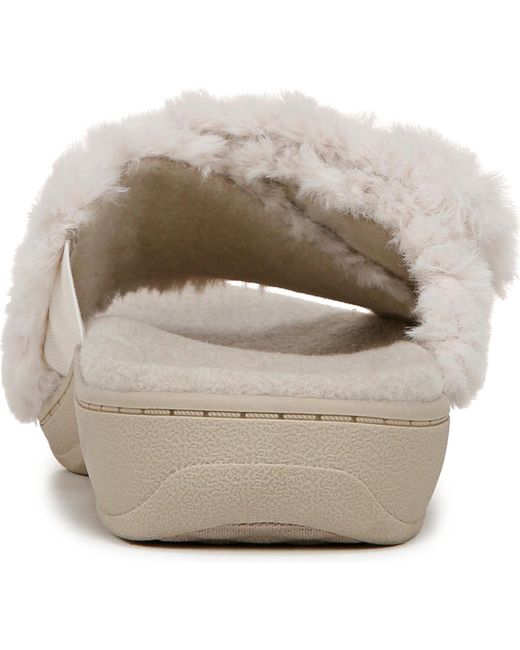 Vionic White Relax Ii Open Toe Slippers