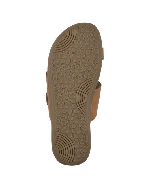 White Mountain Brown Fancify Slip-on Sandals