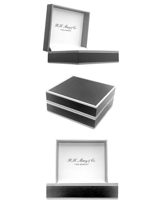 Macy's White 2-pc. Set Diamond Cross Pendant Necklace & Matching Stud Earrings (1/6 Ct. T.w.