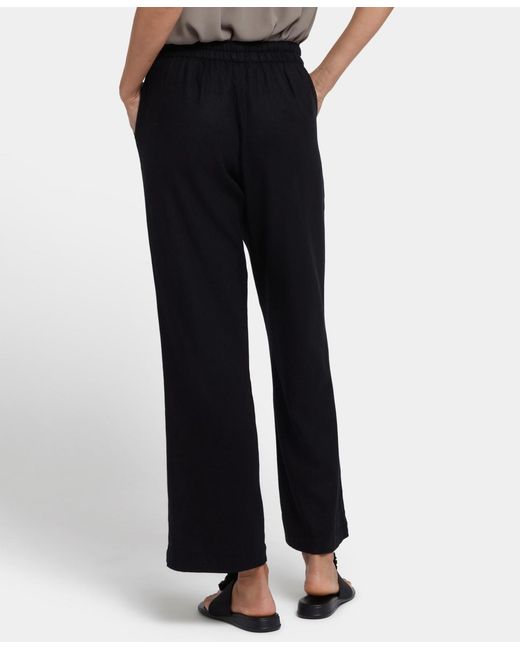 NYDJ Black Relaxed Drawstring Pull-on Pants