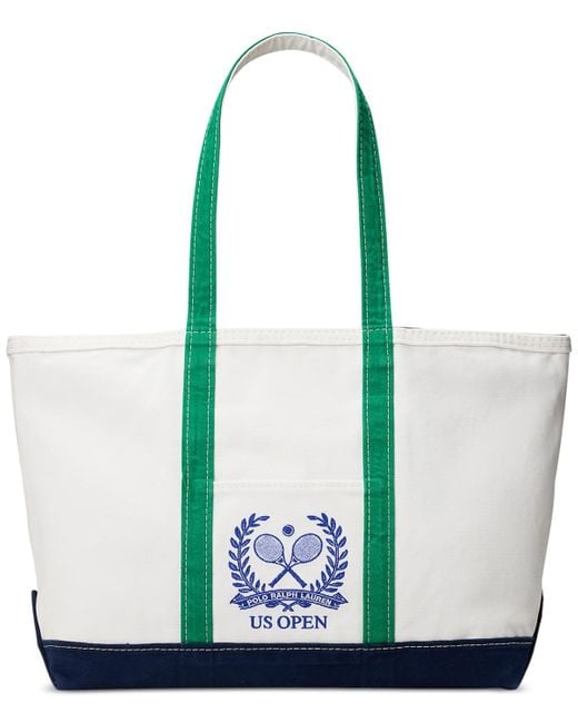 Polo Ralph Lauren White Us Open Canvas Tote