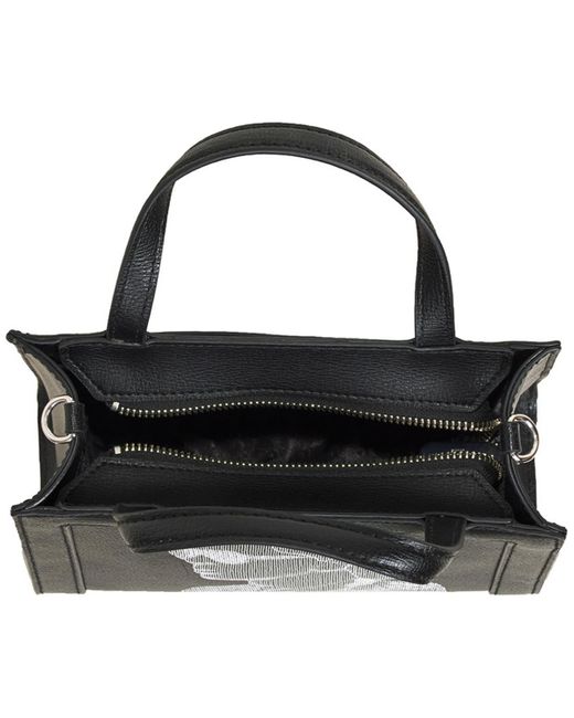 Karl Lagerfeld Black Nouveau Small Leather Tote