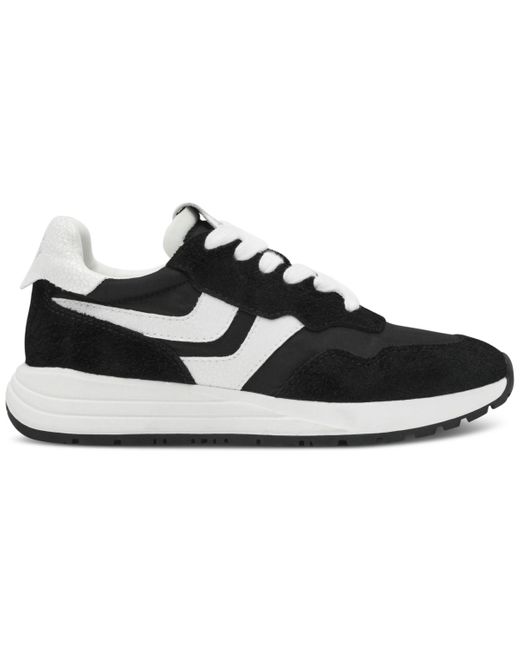 Steve Madden Black Burst Lace-up Retro jogger Sneakers