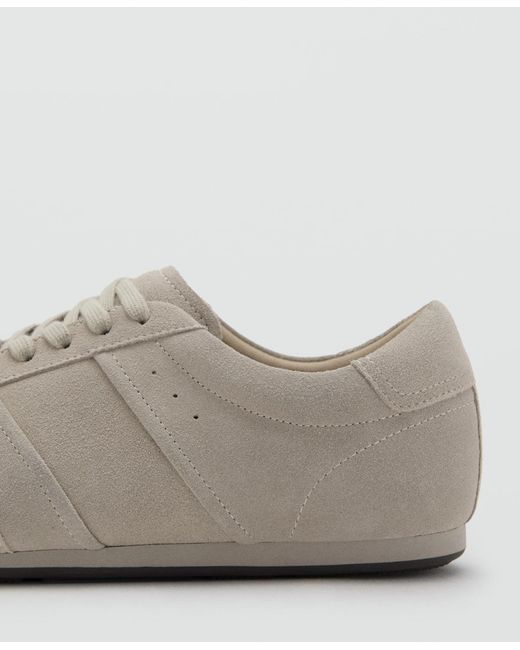 Mango Gray Suede Trainers for men