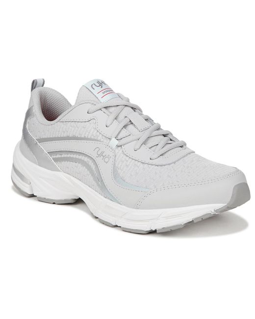 Ryka White Imagine Walking Lace Up Sneakers