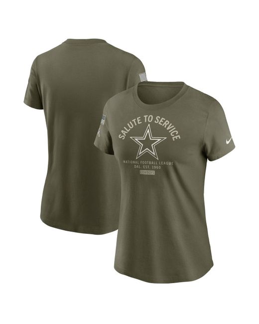 Nike Green Dallas Cowboys 2025 Salute To Service Sideline T-shirt