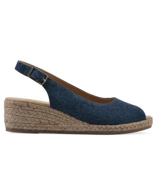 White Mountain Blue Maize Espadrille Wedge Sandals