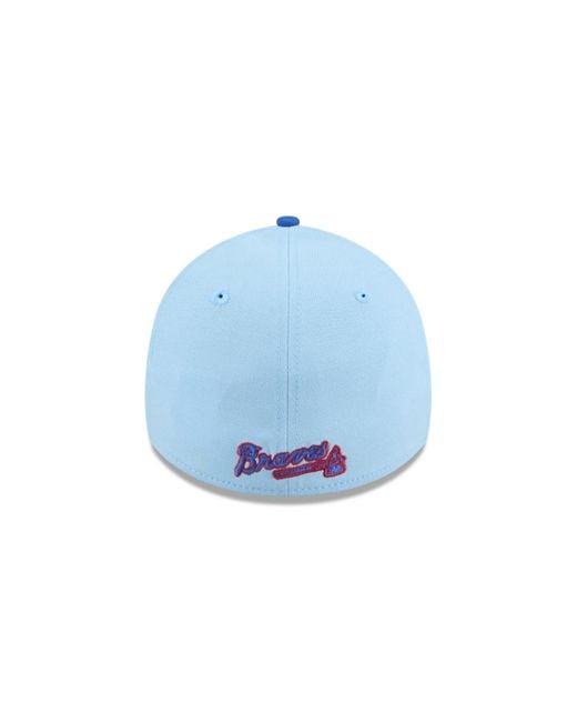 KTZ Light Blue/blue Atlanta Braves 2025 Fourth Of July 39thirty Flex Hat for men