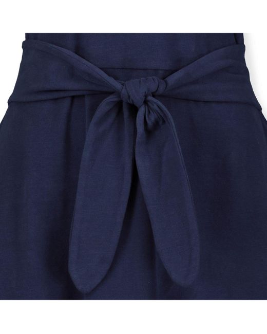 Hope & Henry Blue Tie-waist Knit Dress