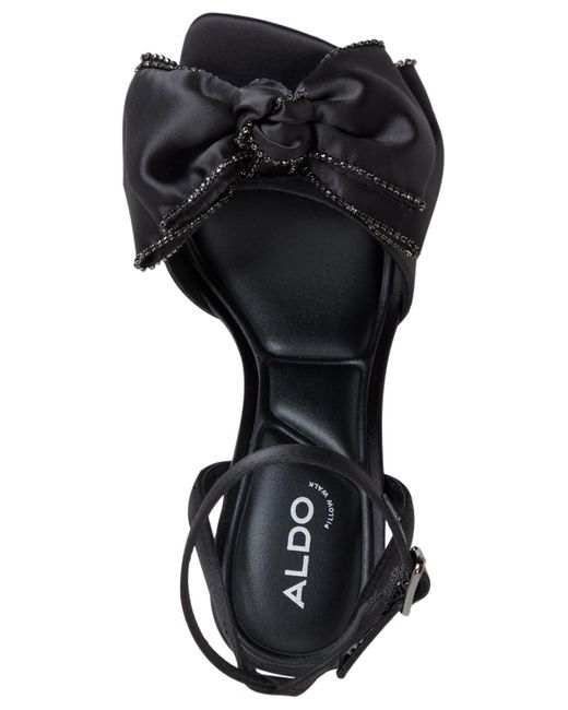 ALDO Black Tinsel Two-piece Square Toe Dress Sandals