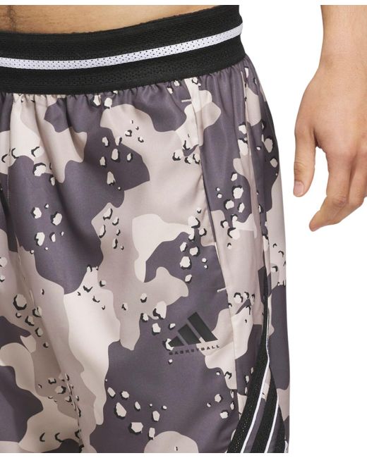 Adidas Black Crazy Lite Allover Printed Basketball Shorts for men