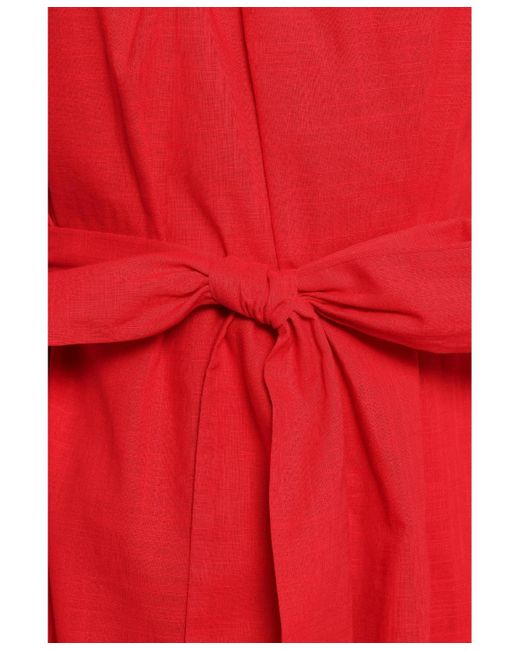 Petal & Pup Red Roma One Shoulder Midi Dress