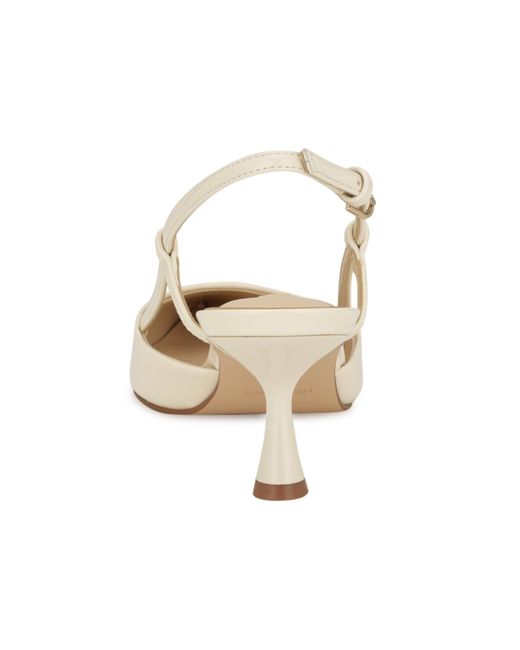 Nine West White Rhonda Pointy Toe Tapered Heel Dress Pumps
