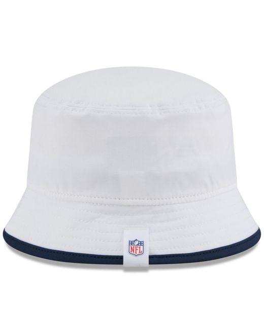 KTZ White Denver Broncos 2025 Nfl Training Camp Stretch Bucket Hat for men